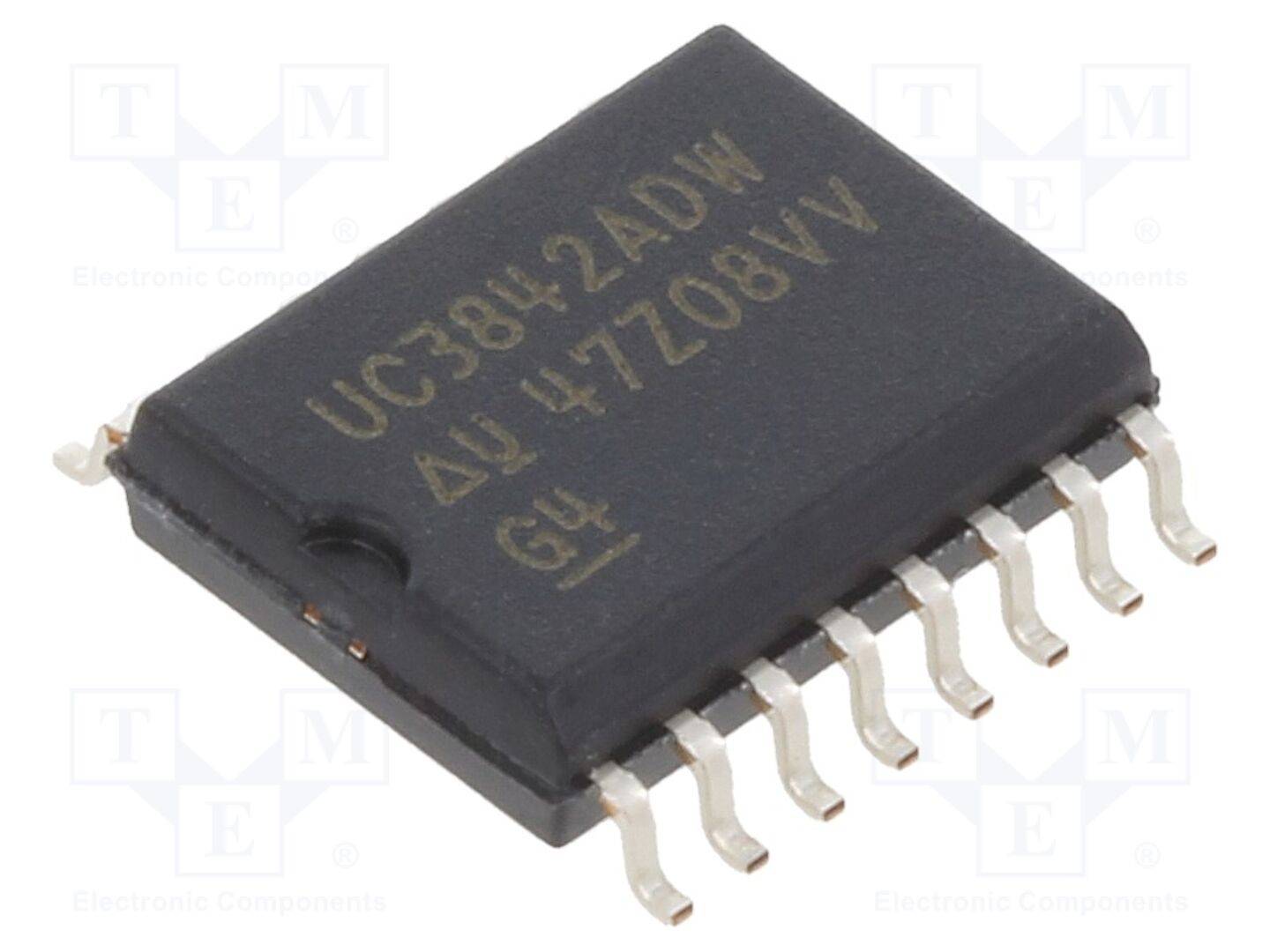 TEXAS INSTRUMENTS UC3842ADW IC: PMIC; controller PWM; SO16; 0÷70°C; 16÷30V; buis; SMPS; 10÷30VDC - 1 stuk-0