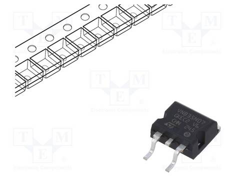 STMicroelectronics VNB35N07TR-E IC: power switch; low-side; 25A; Ch: 1; SMD; D2PAK - 1 stuk