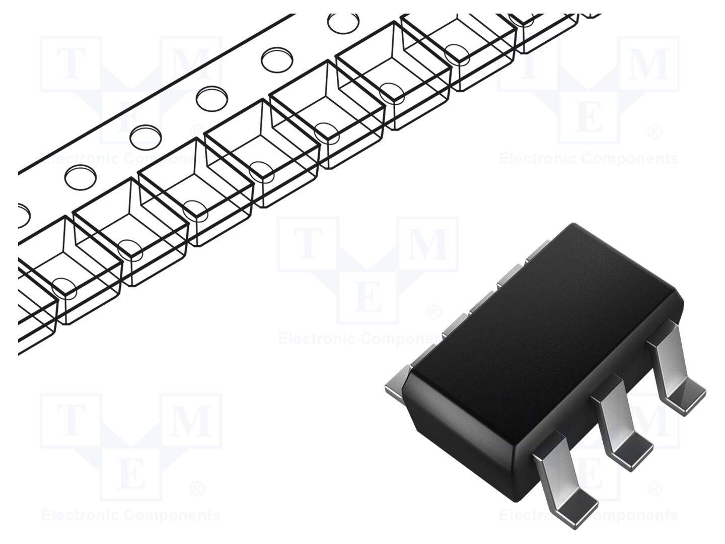 MICROCHIP TECHNOLOGY MCP14T0517BT-E/CH PMIC; omvormer DC/DC; Uin: 3÷5,5V; 1,7A; SOT23-6; SMD; 450kHz - 1 stuk-0