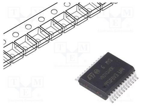 STMicroelectronics VNI4140K IC: power switch; high-side; 0,7A; Ch: 4; SMD; PowerSSO24; buis - 1 stuk