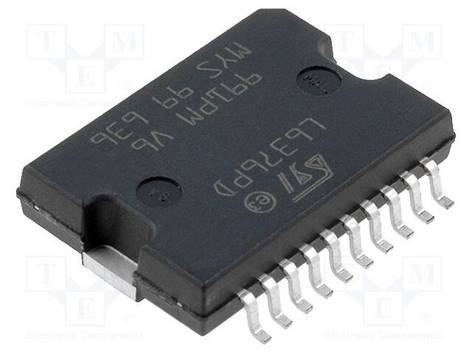 STMicroelectronics L6376D IC: power switch; high-side; 0,5A; Ch: 4; SMD; PowerSO20; -25÷85°C - 1 stuk