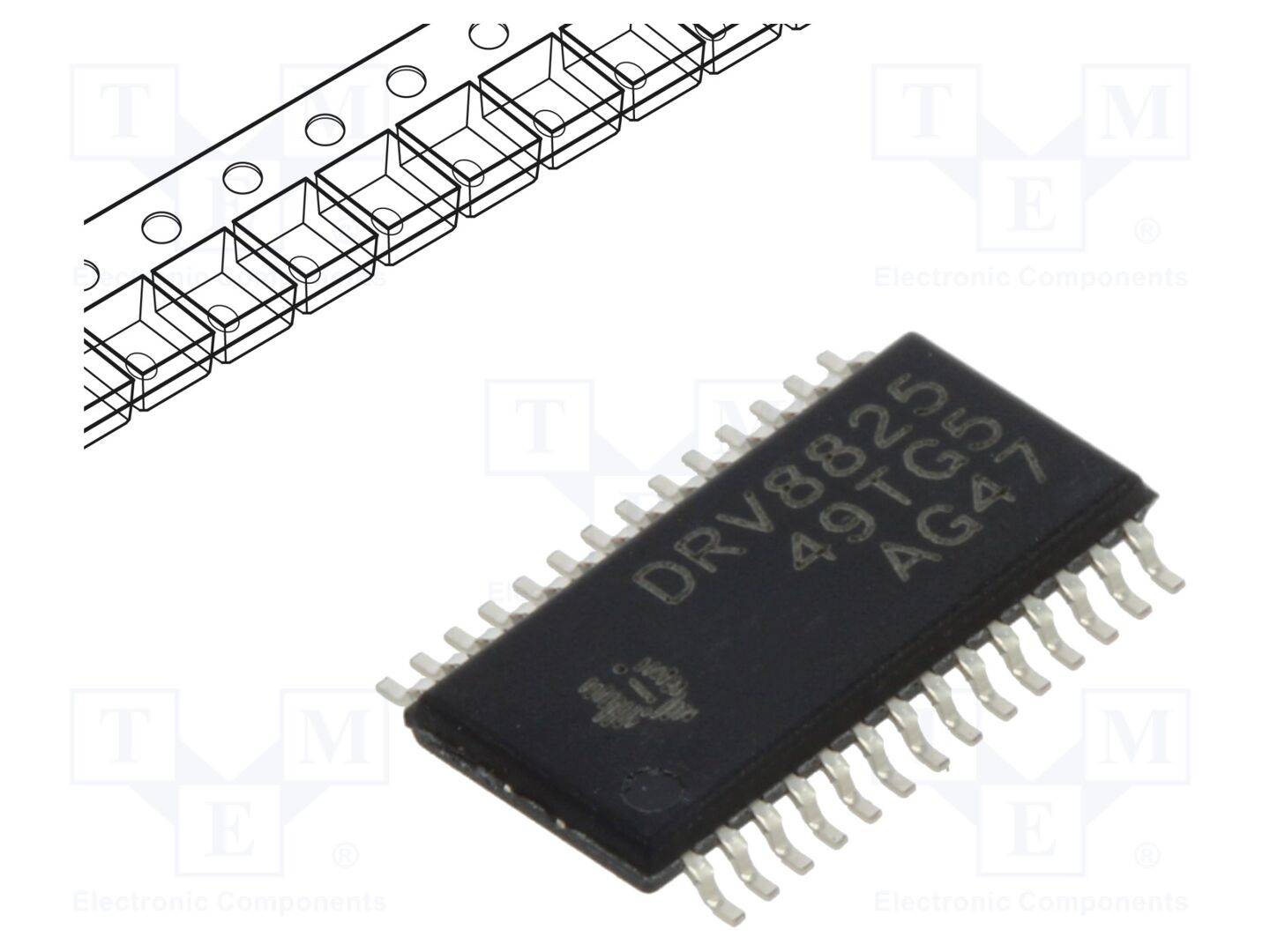 TEXAS INSTRUMENTS DRV8825PWPR IC: driver; H brug; stappenmotorcontroller; HTSSOP28; 2,5A; 24V - 1 stuk-0