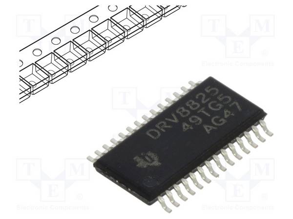 TEXAS INSTRUMENTS DRV8825PWPR IC: driver; H brug; stappenmotorcontroller; HTSSOP28; 2,5A; 24V - 1 stuk