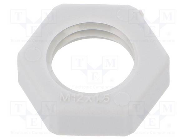 OBO BETTERMANN OBO-2048906 Moer; M12; polyamide; Thk: 5mm; Sleutel: 17mm; lichtgrijs; Spoed: 1,5 - 10 stuks