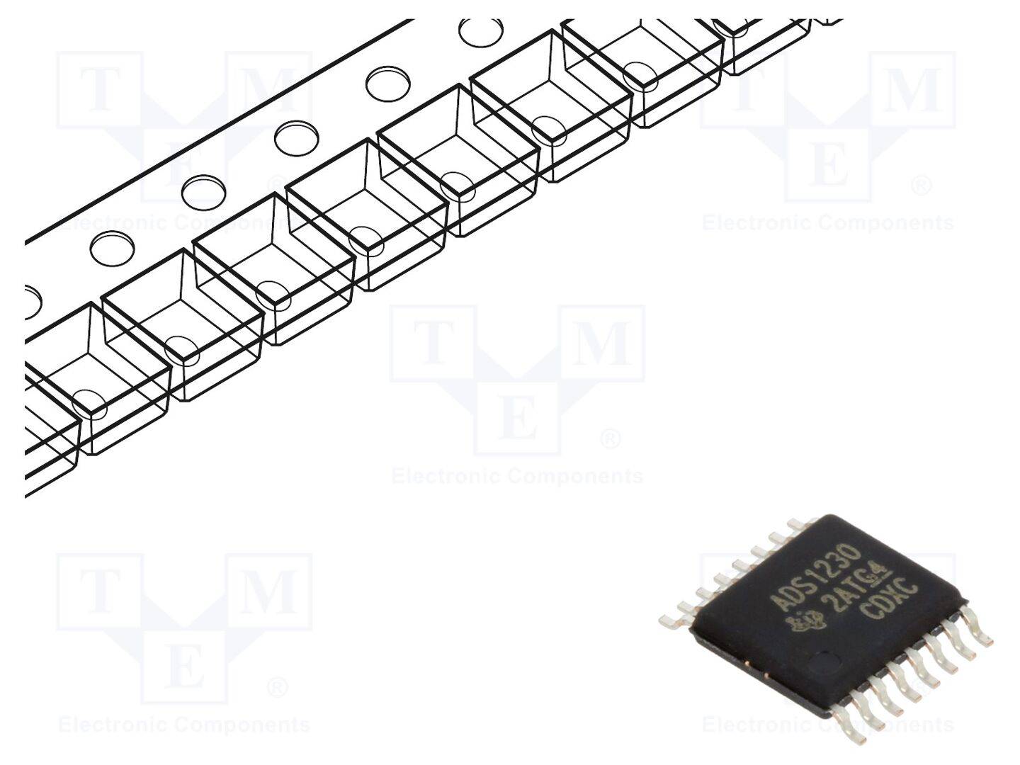 TEXAS INSTRUMENTS ADS1230IPWR IC: omvormer A/D; Ch: 1; 20bit; 80sps; TSSOP16; 2,7÷5,3VDC - 1 stuk-0