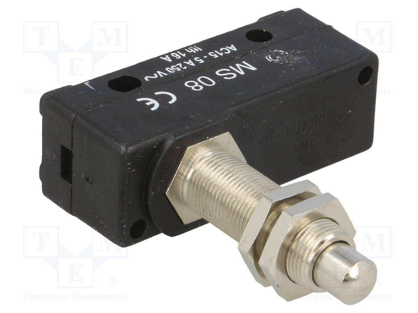 PIZZATO ELETTRICA MS08 Microschakelaar SNAP ACTION; 16A/250VAC; 6A/24VDC; SPDT; ON-(ON) - 1 stuk-0