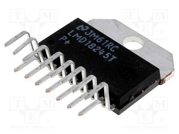 TEXAS INSTRUMENTS LMD18245T IC: driver; motorcontroller; TO220-15; 3A; 55V; Ch: 2; 12÷55VDC - 1 stuk