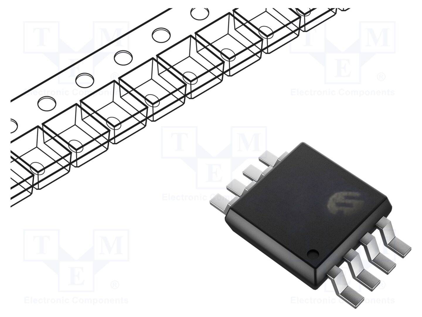 MICROCHIP TECHNOLOGY MCP6577T-E/MS IC: comparator; low-power; Cmp: 2; 40ns; 1,8÷5,5V; SMT; MSOP8; IB: 1pA - 1 stuk-0