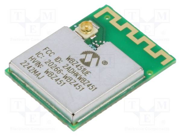 MICROCHIP TECHNOLOGY WBZ451UE-I Module: Bluetooth Low Energy; Bluetooth: 5.2,BLE; 12dBm; Klasse: 1 - 1 stuk