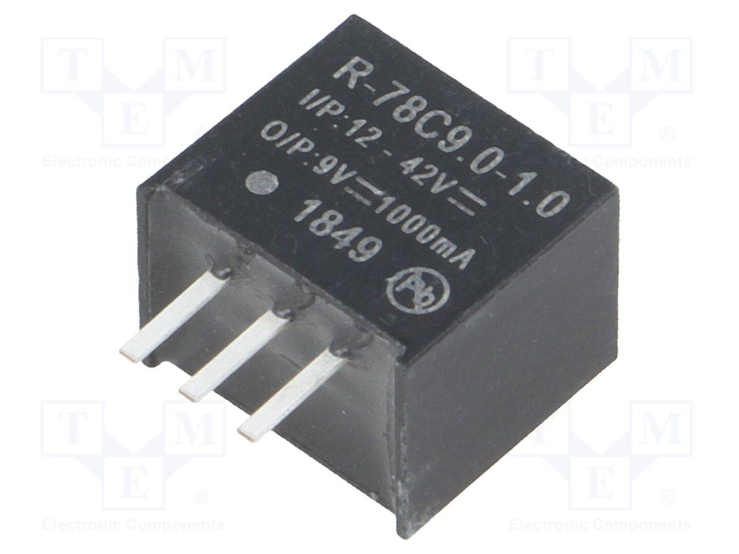 RECOM R-78C9.0-1.0 Omvormer: DC/DC; 9W; Uin: 12÷42VDC; Uuit: 9VDC; Iuit: 1A; SIP3; PCB - 1 stuk-0