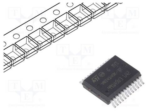 STMicroelectronics VNI4140K-32 IC: power switch; high-side; 1A; Ch: 4; SMD; PowerSSO24; buis - 1 stuk