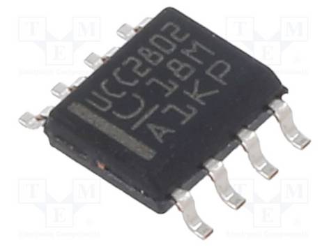 TEXAS INSTRUMENTS UCC2802D IC: PMIC; controller PWM; 1A; 46kHz÷1MHz; SO8; Uin: 2,44÷2,56V; buis - 1 stuk