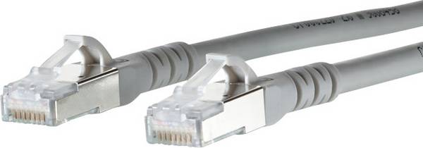 Metz Connect 1308450533-E RJ45 Netwerkkabel, patchkabel CAT 6A S/FTP 0.50 m Grijs Snagless 1 stuk(s)