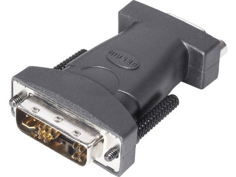 DVI-VGA Adapter [1x DVI-stekker 12+5-polig 1x VGA bus] Zwart Belkin
