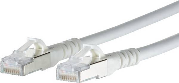 Metz Connect 1308451088-E RJ45 Netwerkkabel, patchkabel CAT 6A S/FTP 1.00 m Wit Snagless 1 stuk(s)