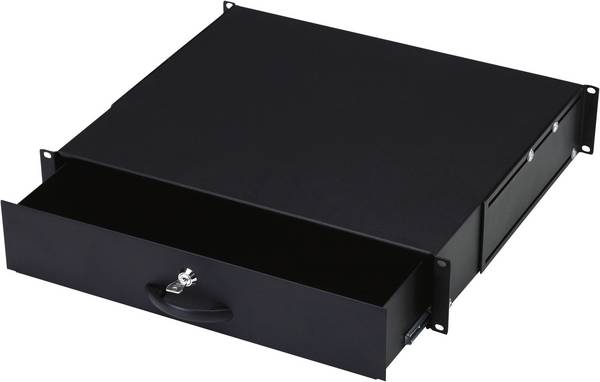 Digitus DN-19 KEY-2U-SW 19 inch  Inschuif  2 HE  Uittrekbaar, Gesloten  Zwart
