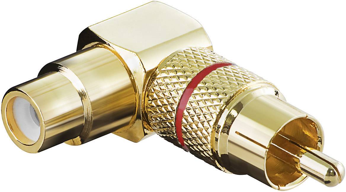 Tulp haakse audio adapter - rood / verguld (metaal)-0