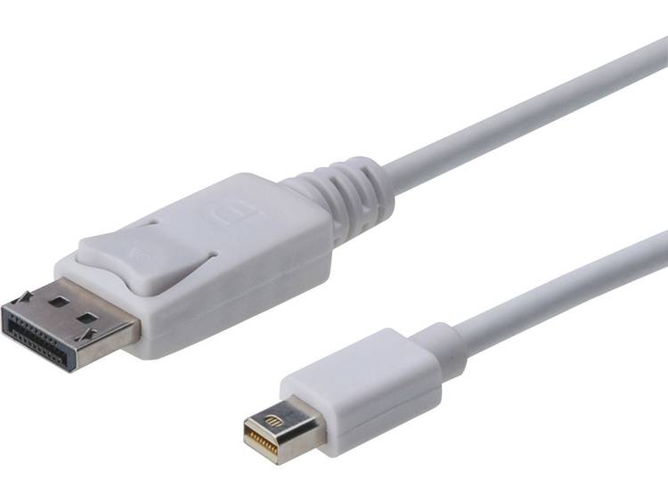 DisplayPort Aansluitkabel [1x DisplayPort stekker <=> 1x Mini-DisplayPort stekker] 1 m Wit