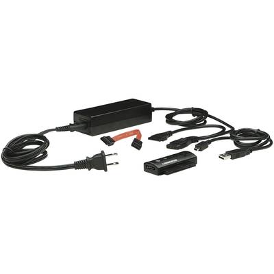 Manhattan HDD Adapter [1x USB-A 2.0 stekker - 1x SATA-bus 7-polig, IDE-bus 40-polig]  