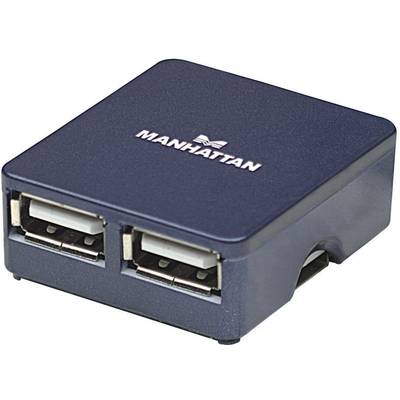 Manhattan  USB 2.0-hub 4 poorten  Blauw