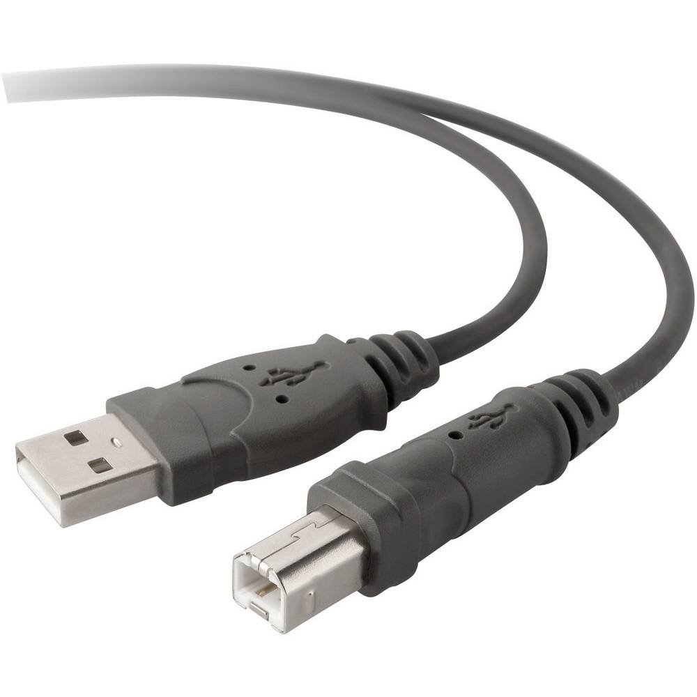 Belkin USB-kabel USB 2.0 USB-A stekker, USB-B stekker 3.00 m Zwart F3U133R3M