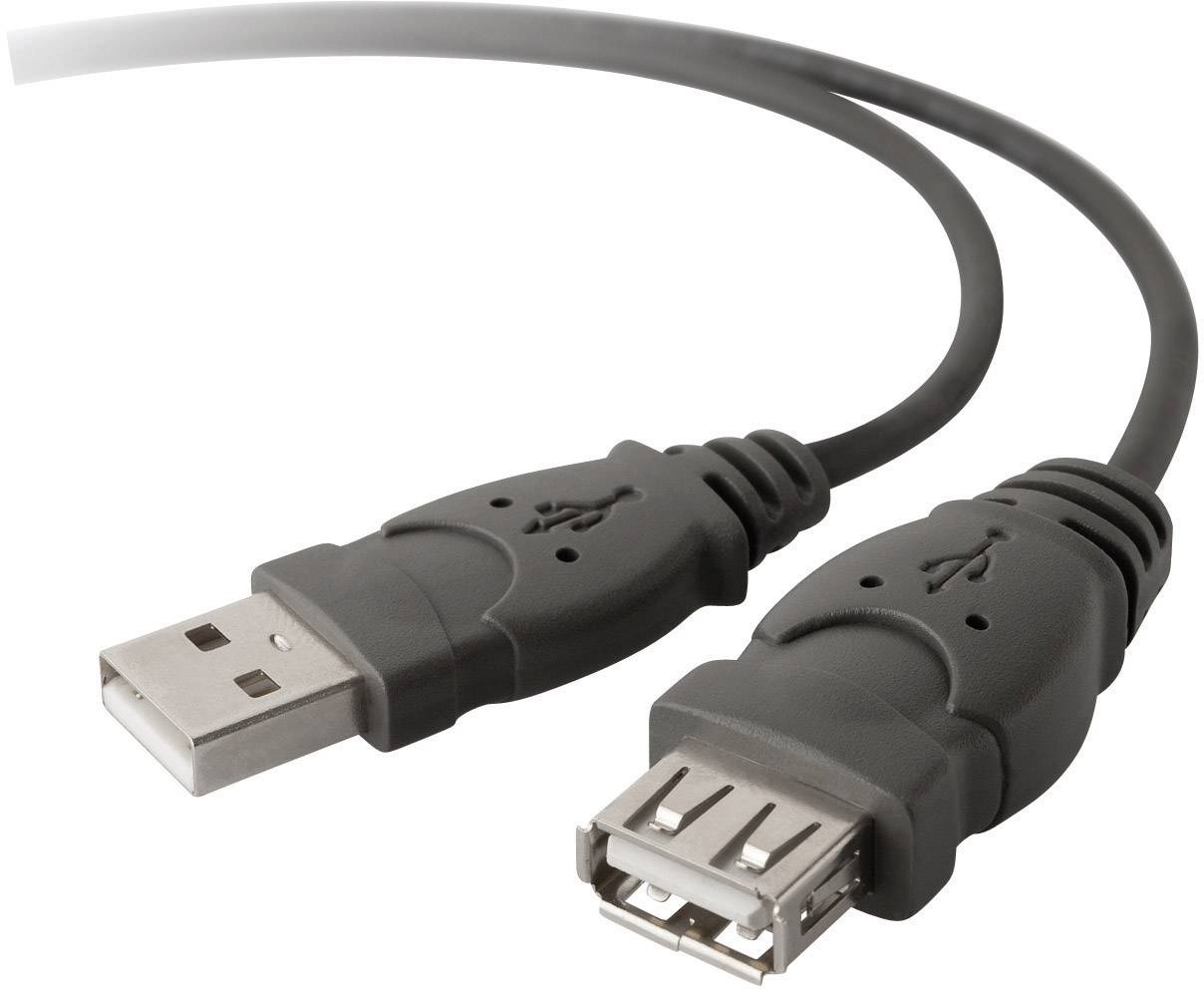 Migratie Pennenvriend tuberculose Belkin USB-kabel USB 2.0 USB-A stekker, USB-A bus 4.80 m Zwart UL  gecertificeerd F3U153BT4.8M kopen ? Conrad Electronic