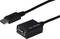 Een zwarte kabel met een DisplayPort-stekker aan de ene kant en een VGA-aansluiting aan de andere kant. Adapter voor monitorconnectiviteit.