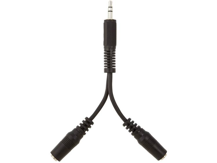 Belkin Jackplug Audio Y-adapter [1x Jackplug male 3.5 mm 2x Jackplug female 3.5 mm] Zwart