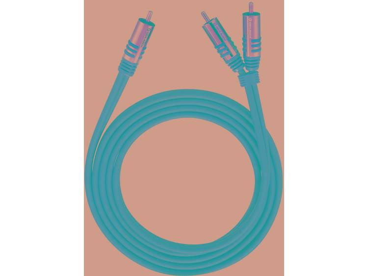 Cinch Audio Y-kabel [2x Cinch-stekker 1x Cinch-stekker] 1 m Rood Vergulde steekcontacten Oehlbach