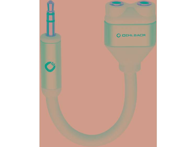 Oehlbach Jackplug Audio Y-adapter [1x Jackplug male 3.5 mm 2x Jackplug female 3.5 mm] Wit