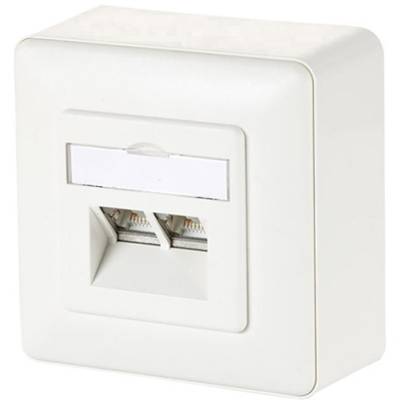 Metz Connect 1307440002-I Netwerkdoos Opbouw (op muur) CAT 6 2 poorten Zuiver wit