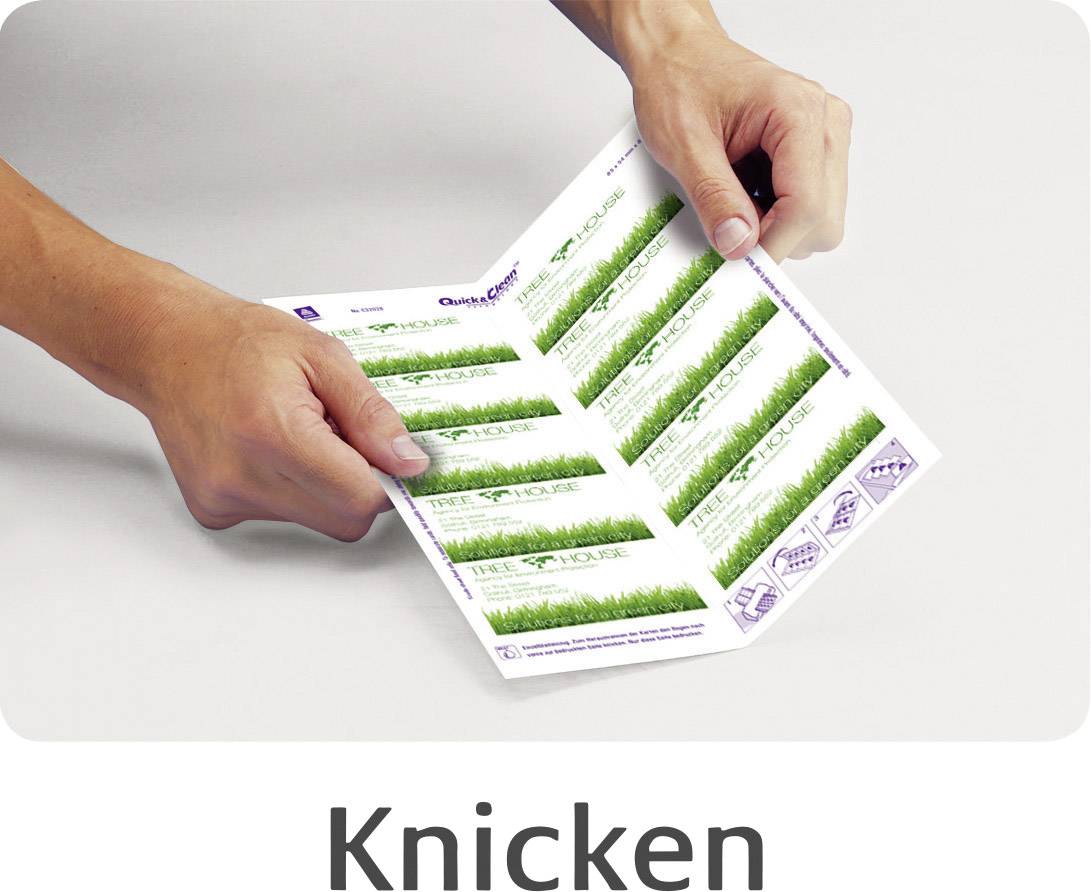 Twee handen vouwen een papierstrook met groene plantmotieven, waarop het woord 'Vouwen' staat.