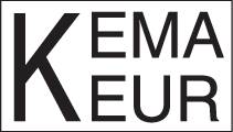 'KEMA KEUR'-logo, een kwaliteitskeurmerk dat staat voor veiligheid en kwaliteit van technische producten.