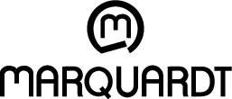 Logo van het bedrijf 'Marquardt' met een gestileerde 'm' in een cirkel erboven.