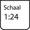 Tekst in afbeelding: 'Schaal 1:24'.
