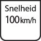 Verkeersbord toont 'Maximumsnelheid 100 km/u'.