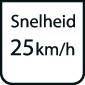 'Bord: Snelheid 25 km/u'