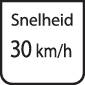 Verkeersbord toont 'Snelheid 30 km/u', wat wijst op een maximumsnelheid van 30 kilometer per uur.
