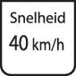 Verkeersbord met de aanduiding 'Speed 40 km/u', wijst op een maximumsnelheid van 40 kilometer per uur.