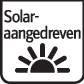 Symbool voor 'Zonne-energie' met daaronder een gestileerd zonnensymbool.