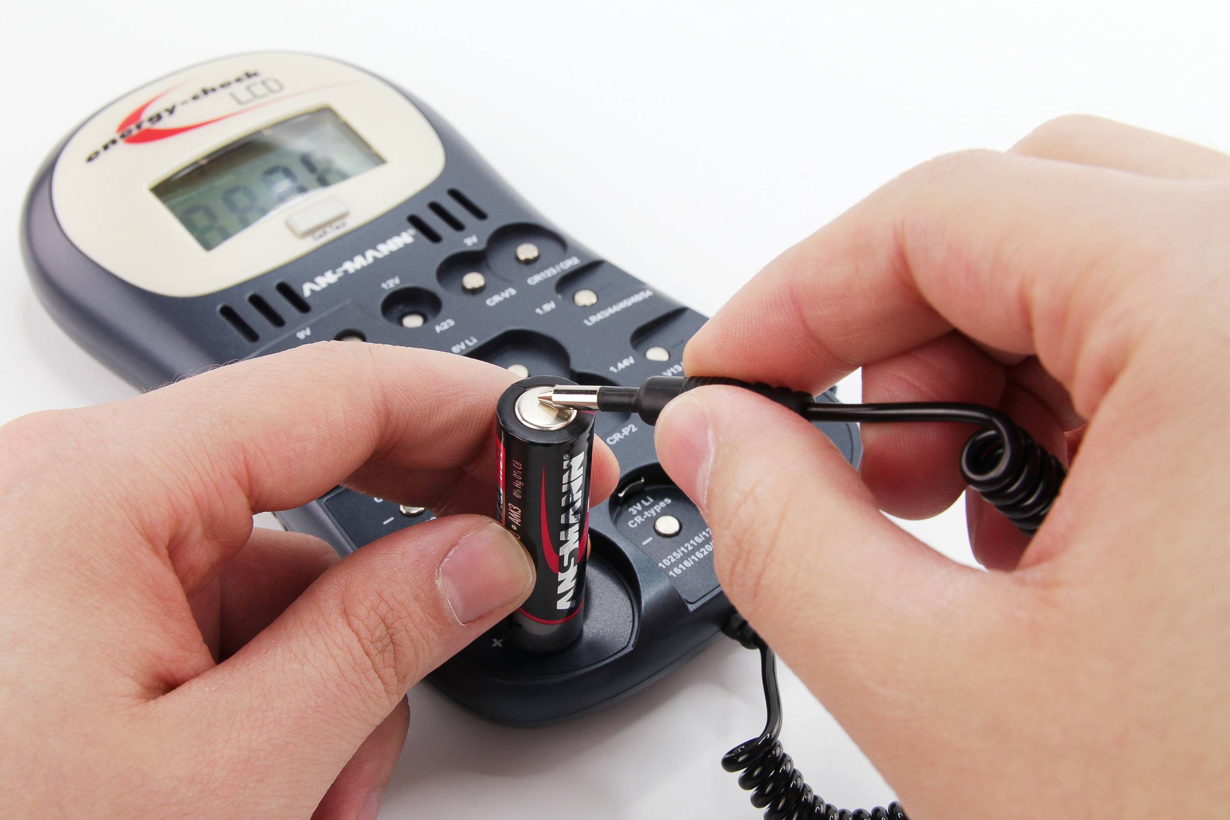 Тестер акумуляторів Ansmann 4000392 Energy Check з РК-дисплеєм