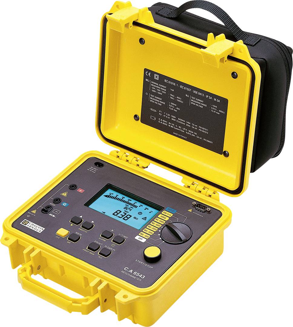 Вимірювач опору ізоляції Chauvin Arnoux C.A 6543