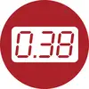 Czerwony okrągły znak pokazujący cyfrę cyfrową '0.38' w białym zaokrąglonym prostokącie.