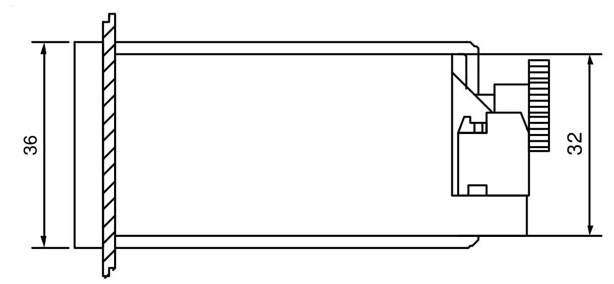 Цифровий панельний індикатор Ziehl MINIPAN 300 DC, 1 мВ - 500 В/DC / 1 мА - 1 А, Розміри: 33 x 68 мм