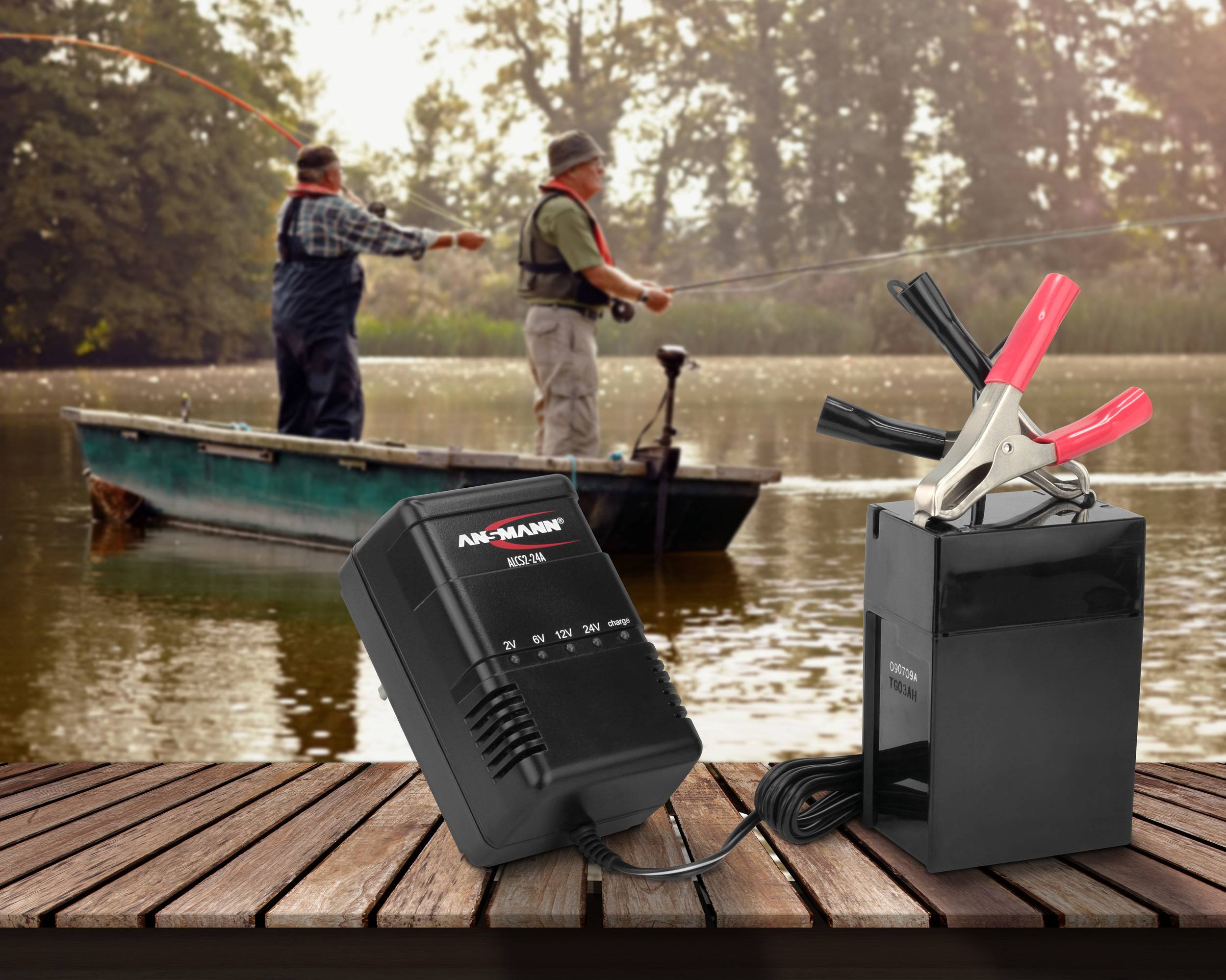 Зарядний пристрій для свинцево-кислотних акумуляторів Ansmann 9164016/01, 2 В, 6 В, 12 В, 24 В