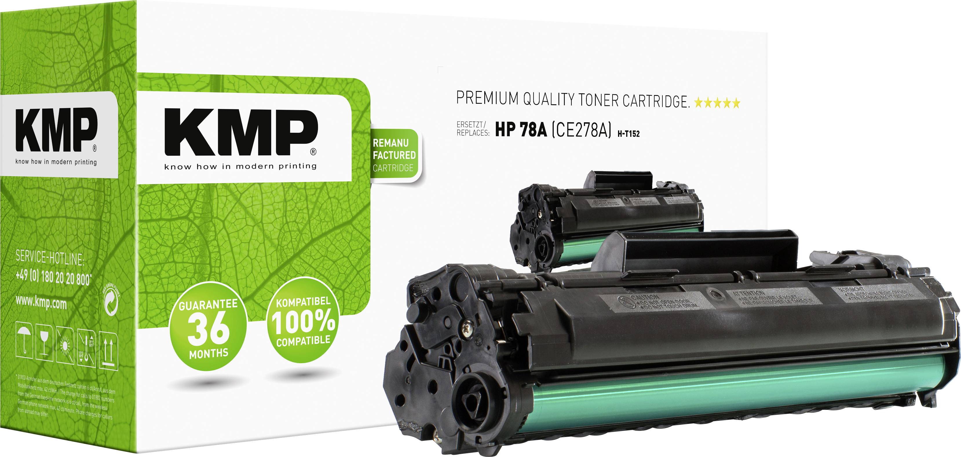 KMP Toner Replacement HP, Troy 78A, CE278A replacement Black 2100 pages H-T152 1230.0000