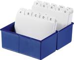 Pudełko do kartkoteki HAN 976-14 976-14 niebieski Maksymalna ilość kart: 400 kart DIN A6 poprzeczny