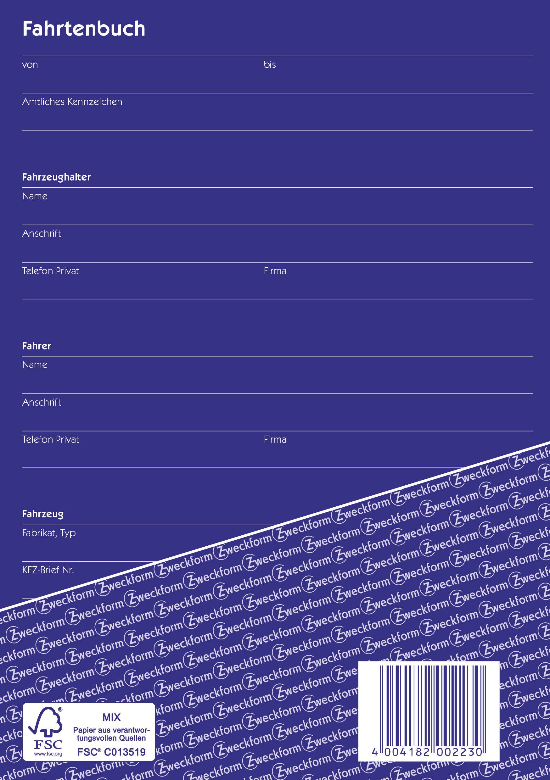 Avery-Zweckform 223 DIN A5 Судновий журнал Кількість аркушів: 40 білих 40 аркушів