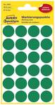 Kropki samoprzylepne AVERY Zweckform (Ø 18 mm, 96 punktów samoprzylepnych na 4 arkuszach, papier, mat) zielone
