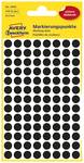 Oznaczniki samoprzylepne AVERY Zweckform (Ø 8 mm, 416 punktów samoprzylepnych na 4 arkuszach, papier, mat) czarny